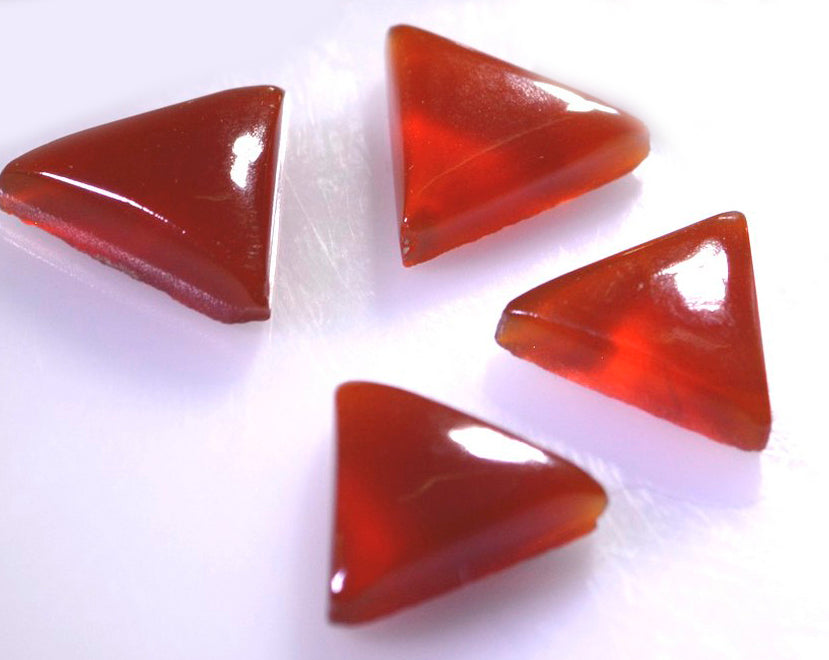 Red Onyx 1PC Small 8x8 MM Triangle Cabochon Red Fine semi Precious Gems