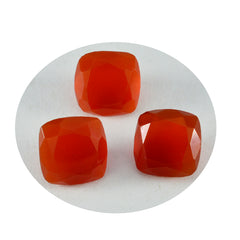 Red Onyx 1PC Small 7x7 MM Cushion Faceted Red Splendid Semi Precious Loose Gemstone