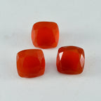 Red Onyx 1PC Large 10x10 MM Cushion Faceted Red Shine Semi Precious Loose Gems