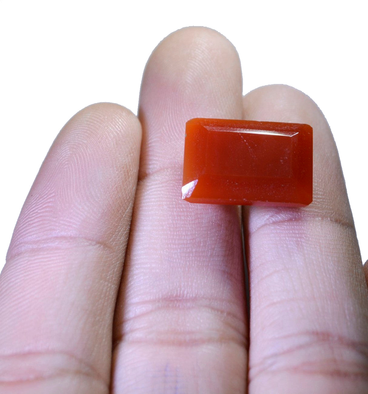 Red Onyx 1PC Large 10x12 MM Emerald Faceted Red High Quality Semi Precious Loose Gems