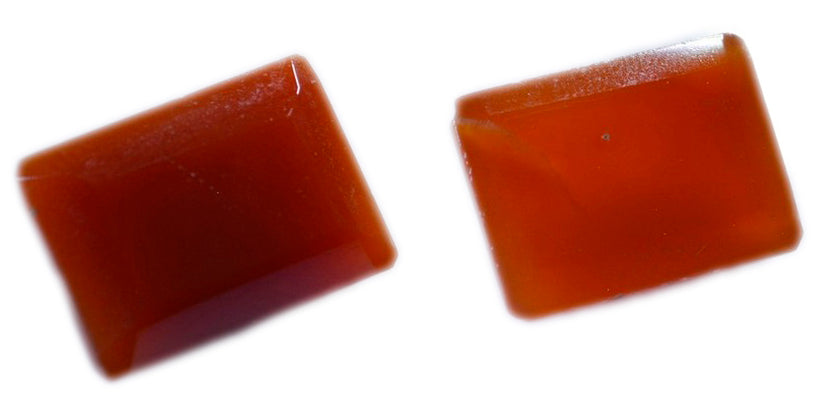 Red Onyx 10PC Tiny 4x6 MM Emerald Faceted Red Fiery Semi Precious Gems