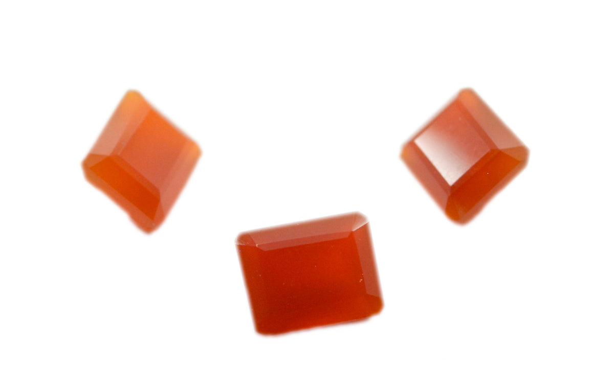 Red Onyx 1PC Small 6x9 MM Emerald Faceted Red Polished Semi Precious Loose Gemstones