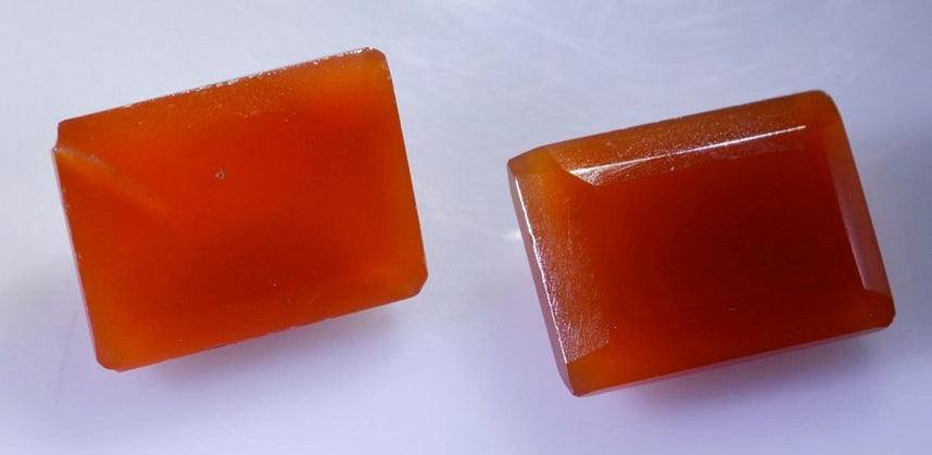 Red Onyx 1PC Large 8x12 MM Emerald Faceted Red Fine Semi Precious Gems Hoofdafbeelding