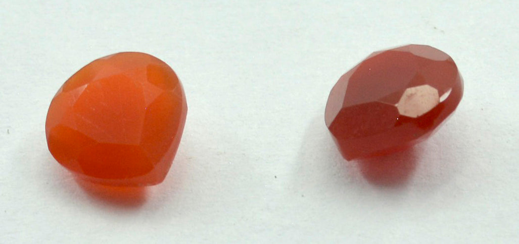 Red Onyx 10PC Tiny 4x4 MM Heart Faceted Red Brilliant Semi Precious Loose Gemstones Main image