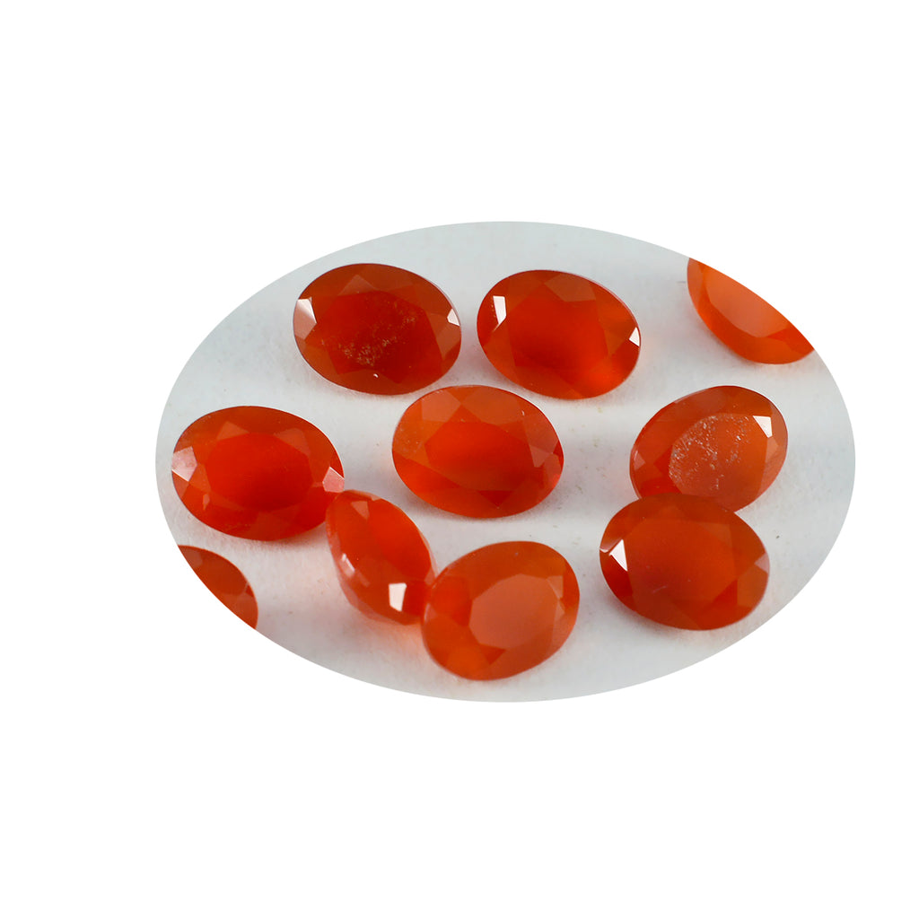 Red Onyx 1PC Tiny 5x7 MM Oval Faceted Red Polished Semi Precious Loose Gems