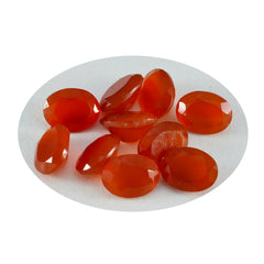 Red Onyx 1PC Small 6x8 MM Oval Faceted Red Splendid Semi Precious Loose Gemstone