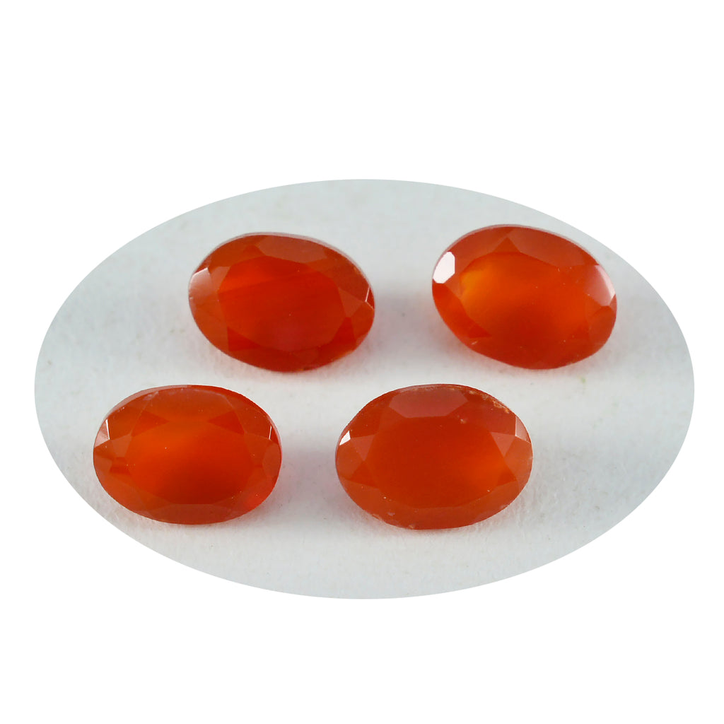 Red Onyx 1PC Small 6x9 MM Oval Faceted Red Luster Semi Precious Loose Gemstones