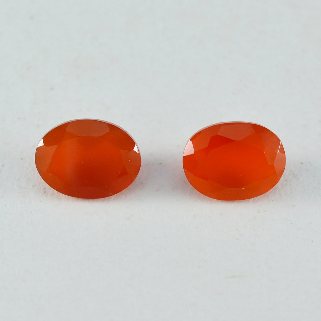 Red Onyx 1PC Large 10x12 MM Oval Faceted Red Genuine Semi Precious Loose Gems