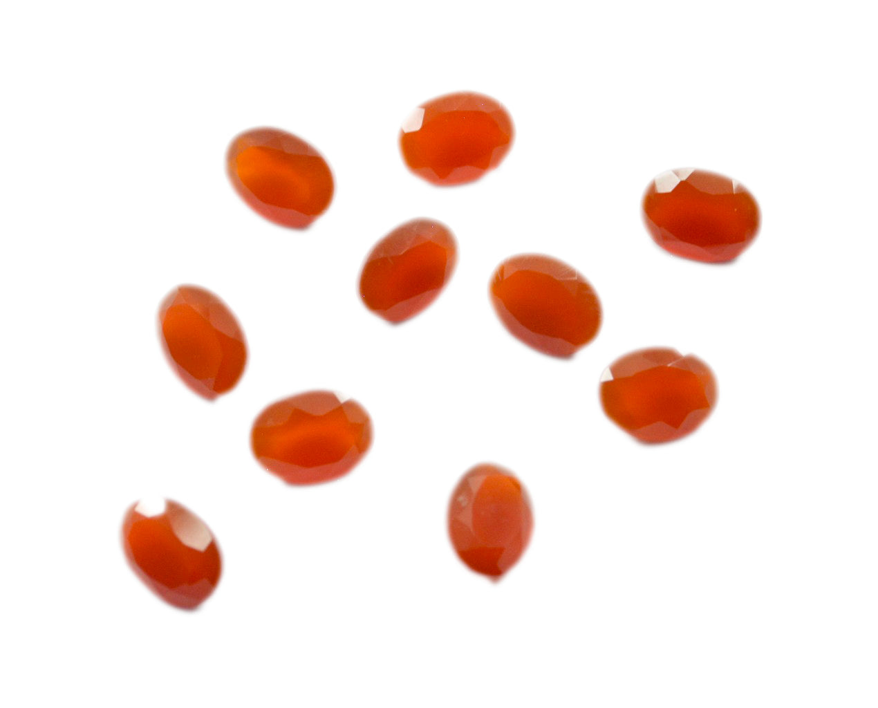 Red Onyx 1PC Small 7x9 MM Oval Faceted Red Lustrous Semi Precious Gems