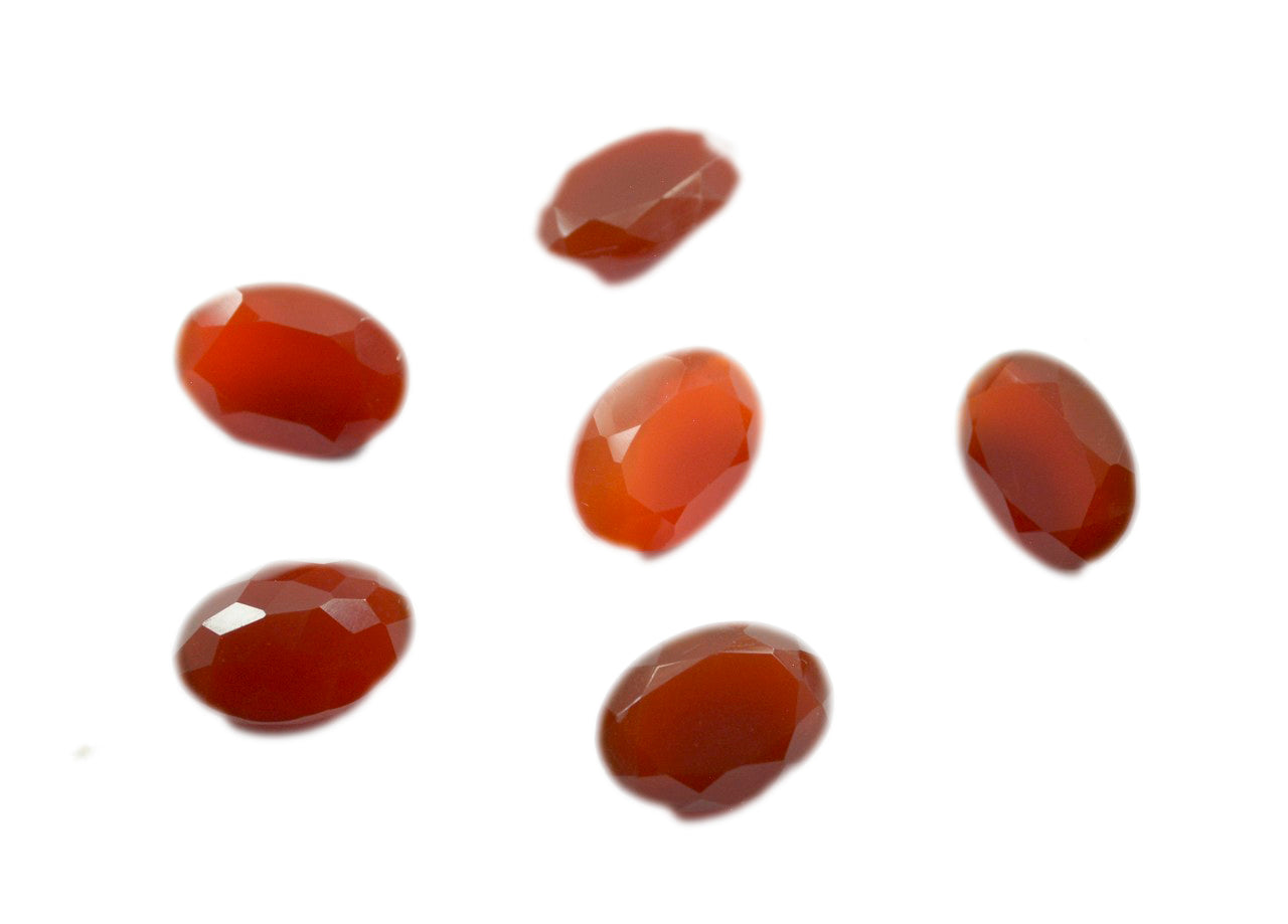 Red Onyx 1PC Medium 8x10 MM Oval Faceted Red Fine Semi Precious Loose Gemstone