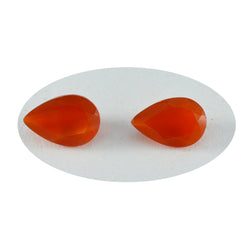 Red Onyx 1PC Large 10x14 MM Pear Faceted Red Fine Semi Precious Gems