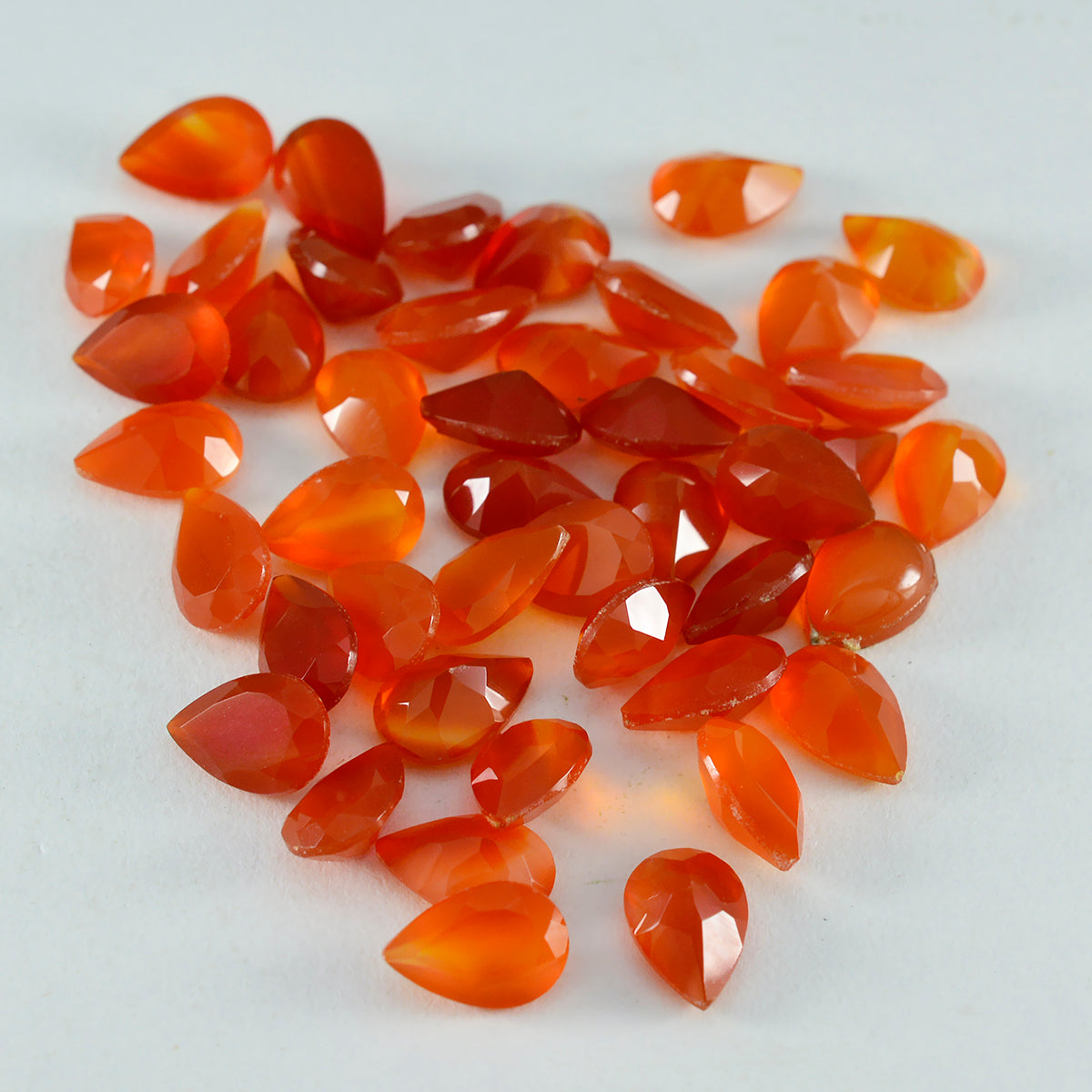 Red Onyx 1PC Small 6x9 MM Pear Faceted Red Brilliant Semi Precious Loose Gems
