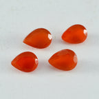 Red Onyx 1PC Large 8x12 MM Pear Faceted Red Lustrous Semi Precious Loose Gemstone
