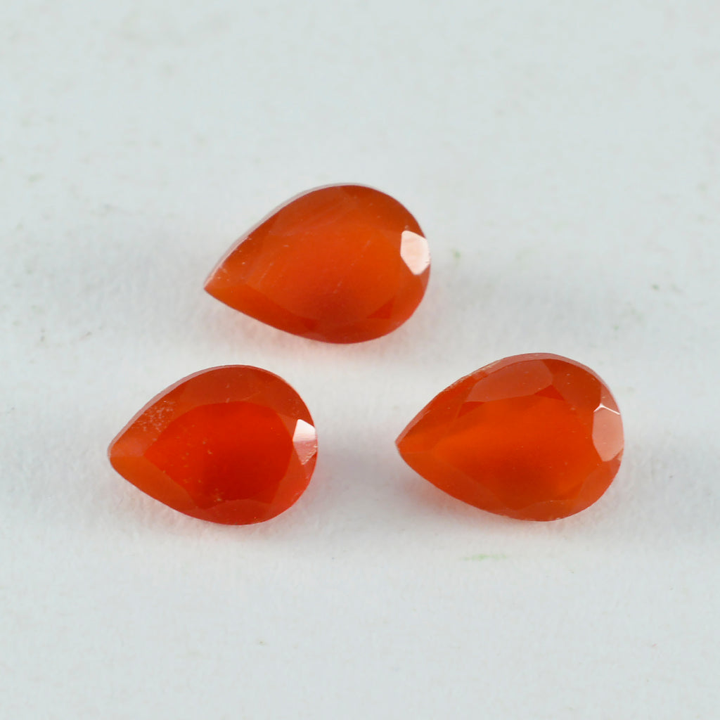 Red Onyx 1PC Large 10x14 MM Pear Faceted Red Fine Semi Precious Gems