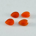 Red Onyx 1PC Medium 7x10 MM Pear Faceted Red Polished Semi Precious Loose Gemstones