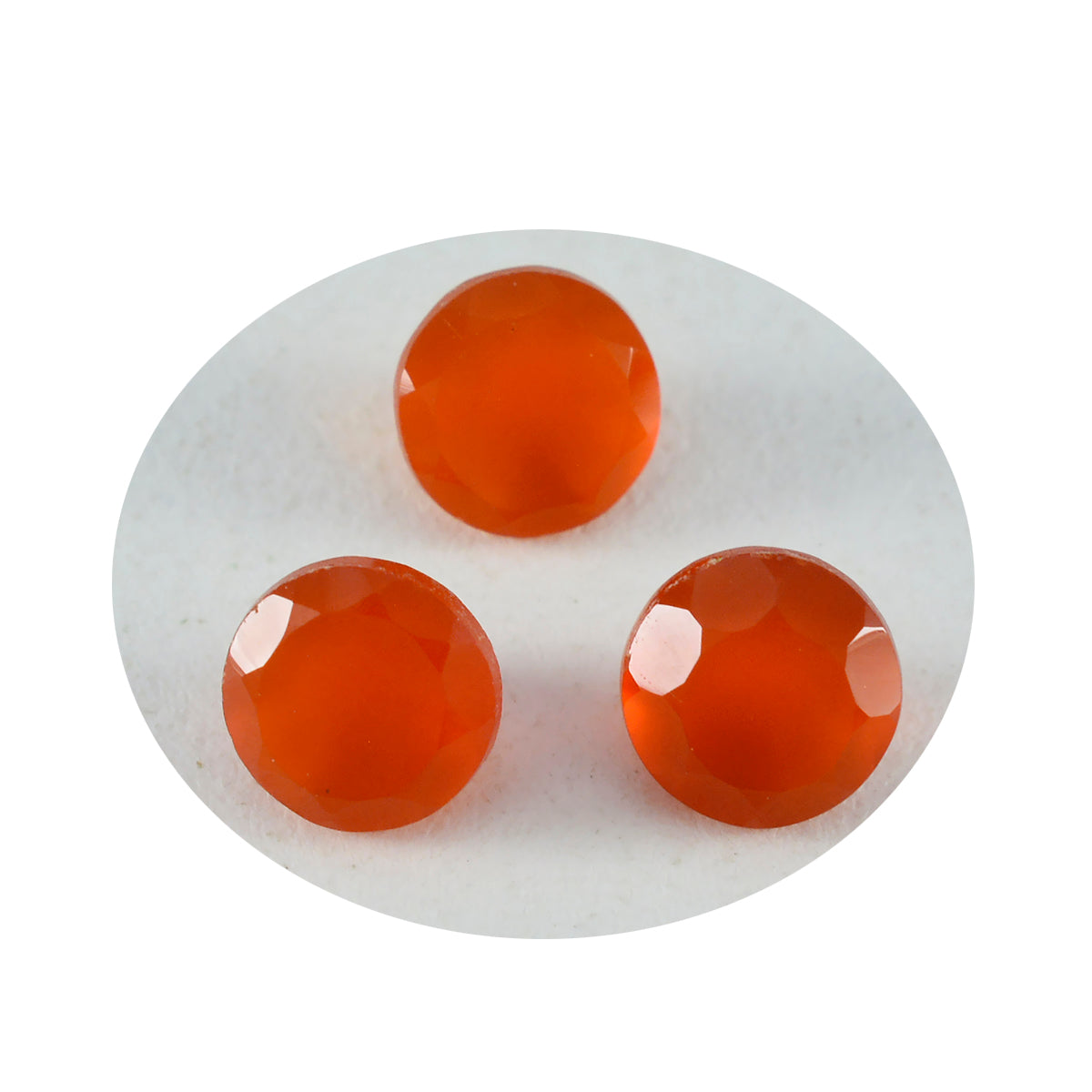 Red Onyx 1PC Large 10x10 MM Round Faceted Red Shine Semi Precious Loose Gems