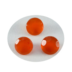 Red Onyx 1PC Large 10x10 MM Round Faceted Red Shine Semi Precious Loose Gems