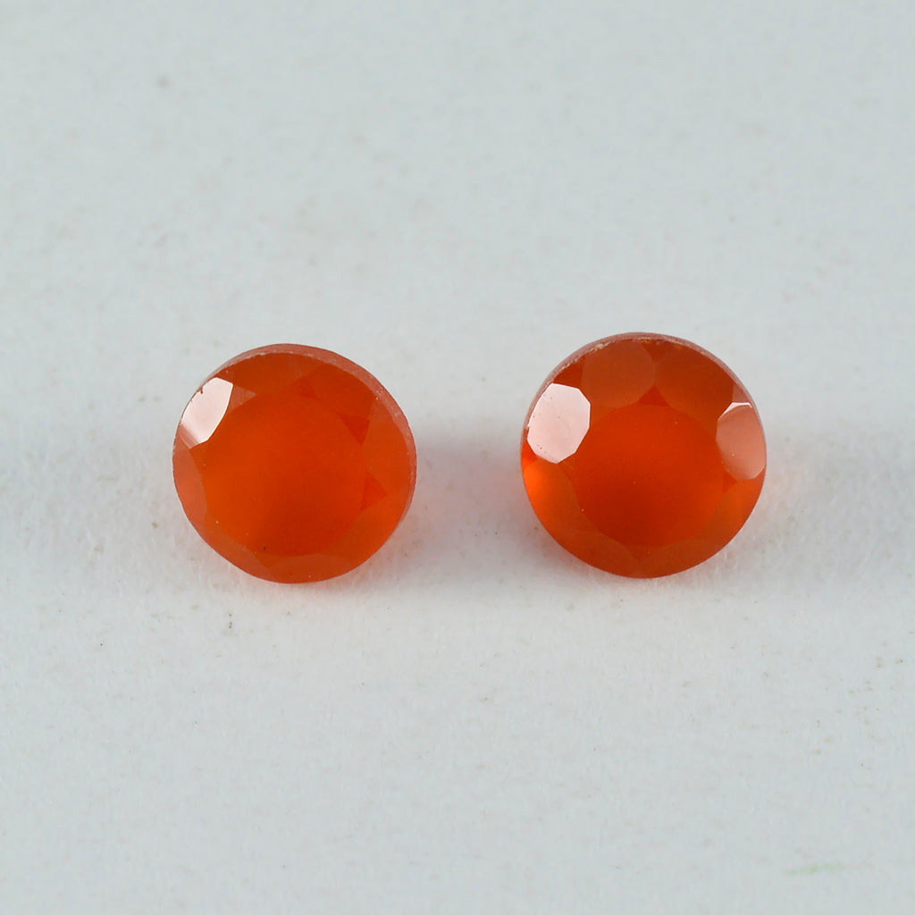 Red Onyx 1PC Large 11x11 MM Round Faceted Red Fine Semi Precious Loose Gemstone