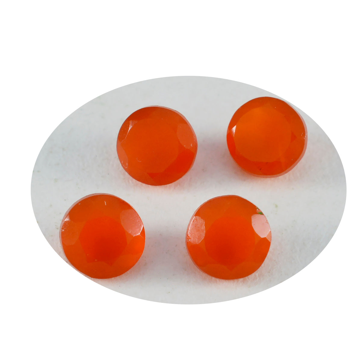 Roter Onyx, 1 Stück, groß, 12 x 12 mm, rund, facettiert, rot, hochwertige, lose Halbedelsteine Zweitbild