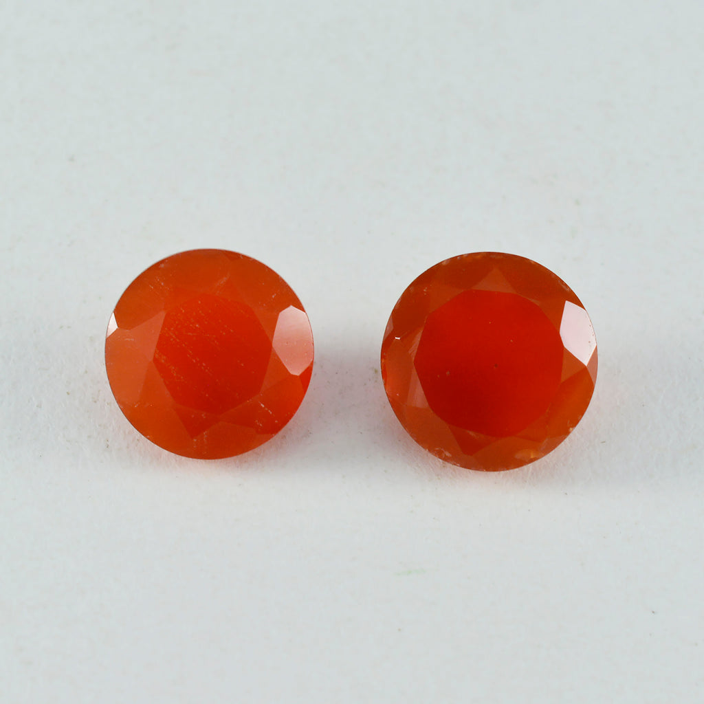 Red Onyx 1PC Chunky 14x14 MM Round Faceted Red Genuine Semi Precious Loose Gems