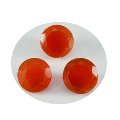 Red Onyx 1PC Chunky 15x15 MM Round Faceted Red Superior Semi Precious Loose Gemstone