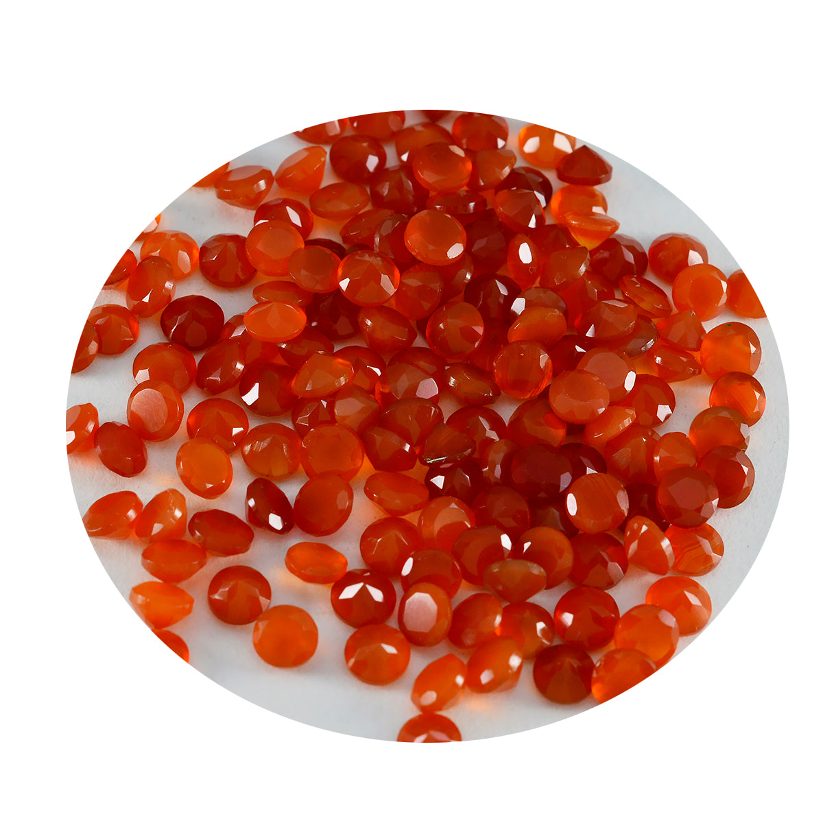 Red Onyx 10PC Tiny 3x3 MM Round Faceted Red Fiery Semi Precious Loose Gemstone