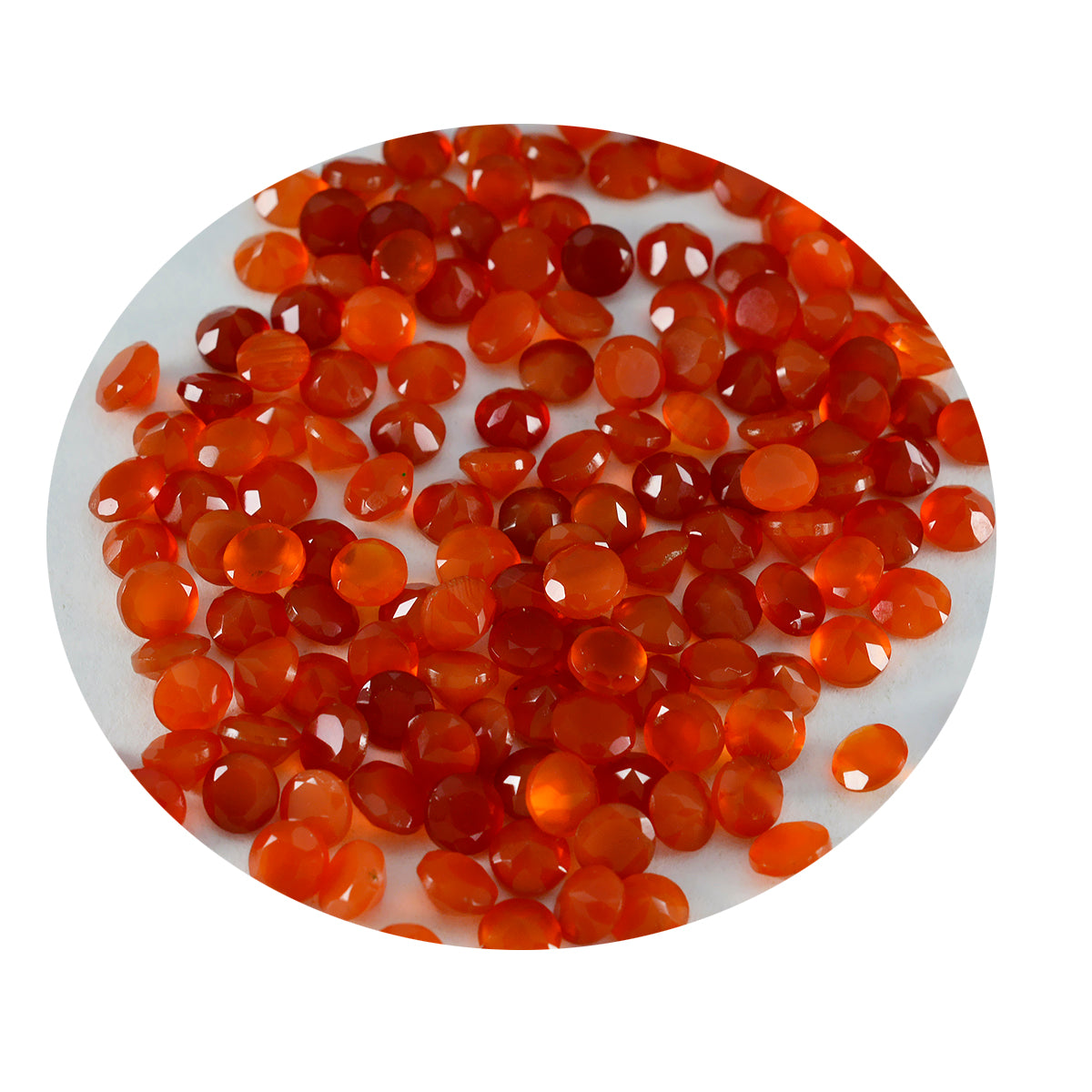 Red Onyx 10PC Tiny 4x4 MM Round Faceted Red Brilliant Semi Precious Loose Gemstones
