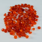 Red Onyx 10PC Tiny 4x4 MM Round Faceted Red Brilliant Semi Precious Loose Gemstones