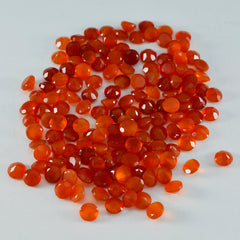Red Onyx 10PC Tiny 4x4 MM Round Faceted Red Brilliant Semi Precious Loose Gemstones