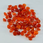 Red Onyx 10PC Tiny 5x5 MM Round Faceted Red Sparkling Semi Precious Gems