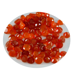 Red Onyx 1PC Tiny 6x6 MM Round Faceted Red Polished Semi Precious Loose Gems