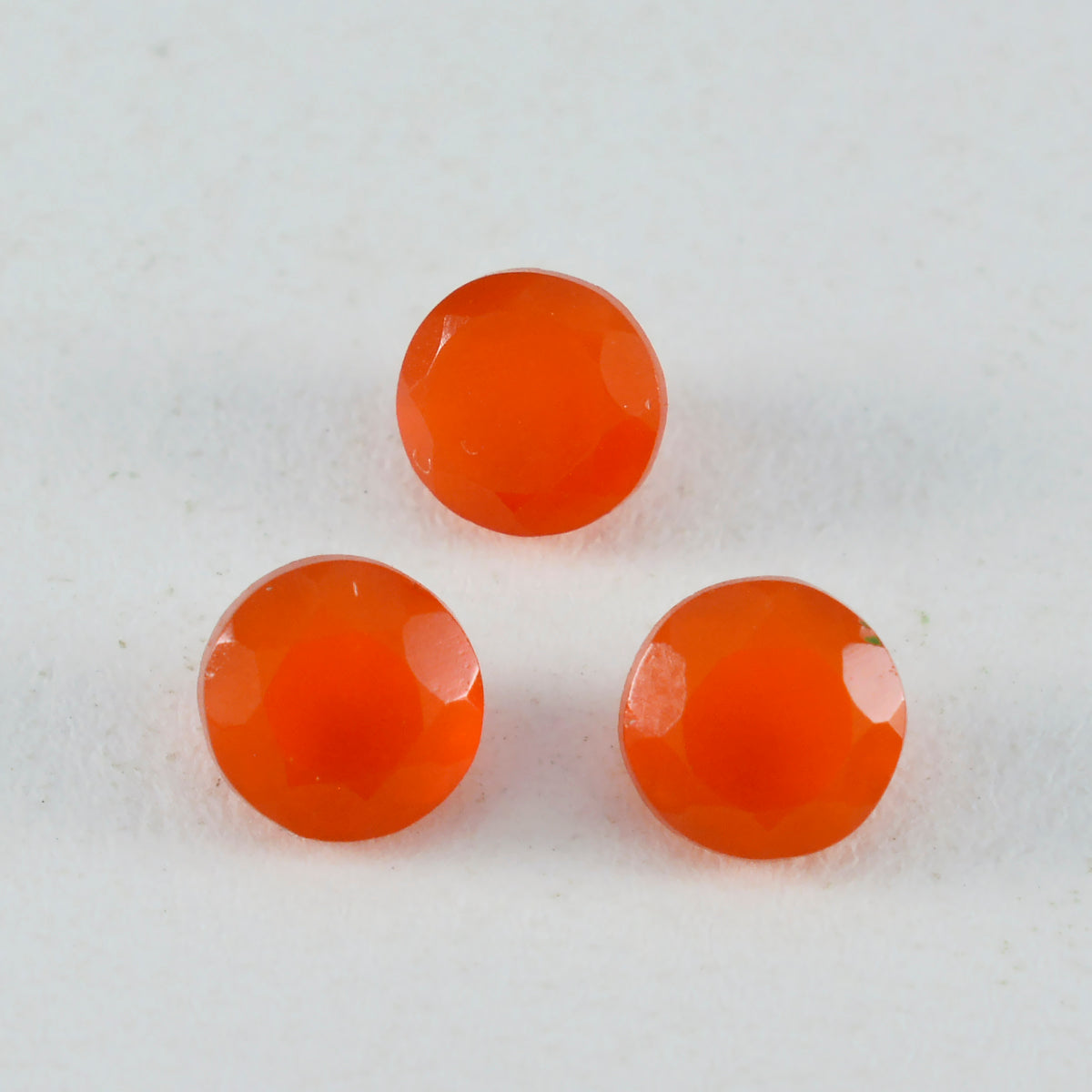 Red Onyx 1PC Large 10x10 MM Round Faceted Red Shine Semi Precious Loose Gems Hoofdafbeelding