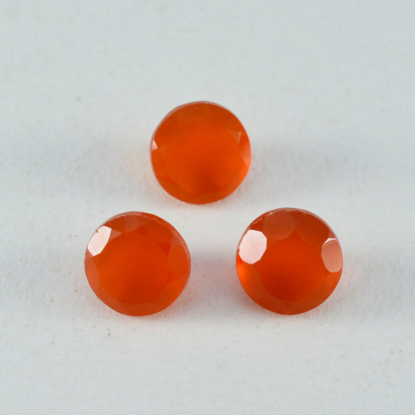 Red Onyx 1PC Chunky 14x14 MM Round Faceted Red Genuine Semi Precious Loose Gems