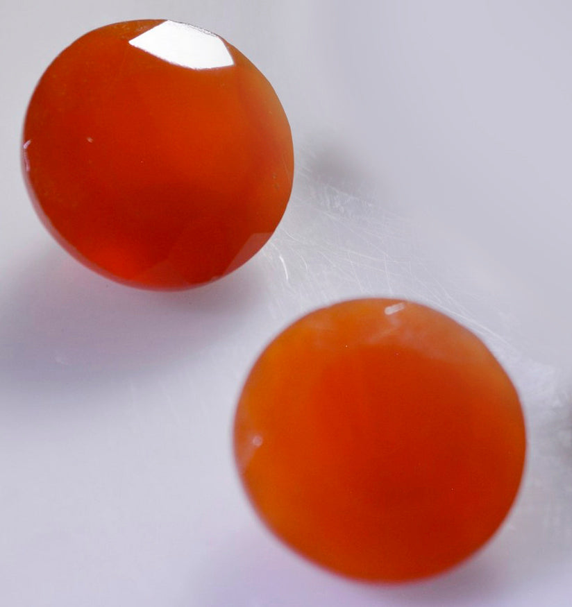 Red Onyx 1PC Chunky 15x15 MM Round Faceted Red Superior Semi Precious Loose Gemstone