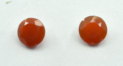 Red Onyx 10PC Tiny 5x5 MM Round Faceted Red Sparkling Semi Precious Gems
