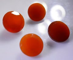 Red Onyx 1PC Tiny 6x6 MM Round Faceted Red Polished Semi Precious Loose Gems