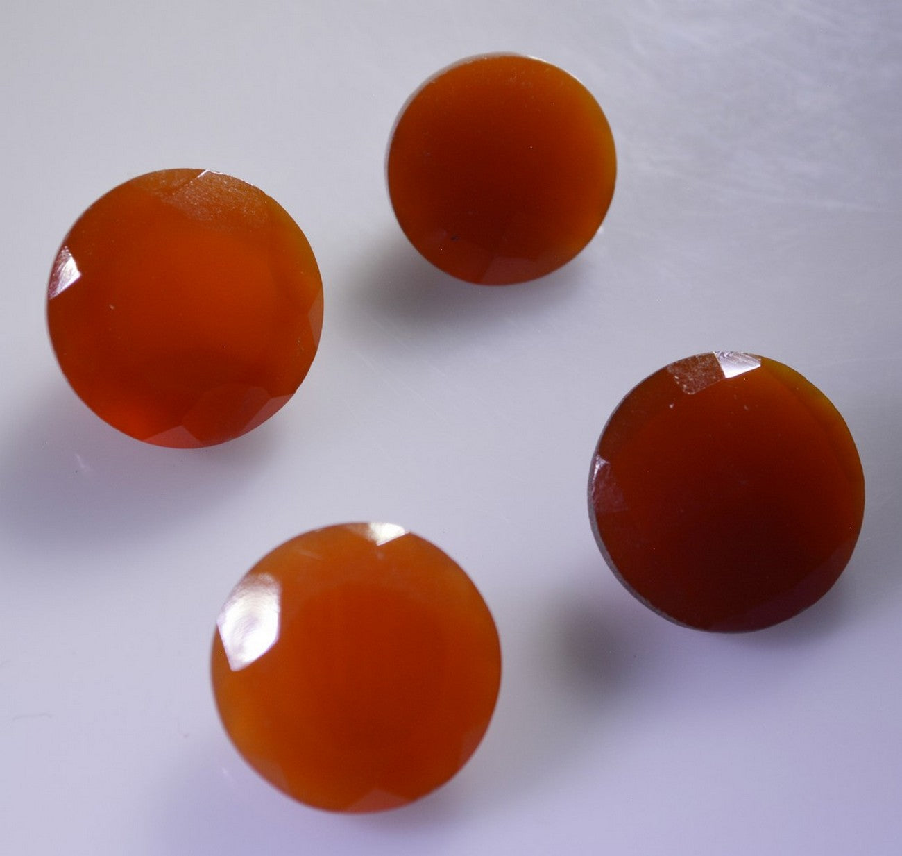 Red Onyx 1PC Small 8x8 MM Round Faceted Red Luster Semi Precious Loose Gemstones
