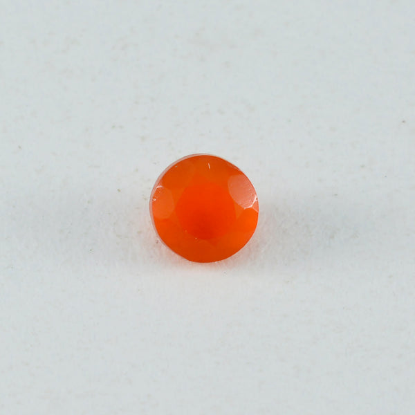 Roter Onyx, 1 Stück, mittelgroß, 9 x 9 mm, rund, facettiert, rot, glänzend, Halbedelsteine
