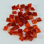 Red Onyx 1PC Small 8x8 MM Square Faceted Red Luster Semi Precious Loose Gemstones