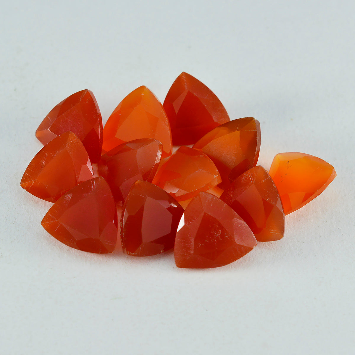 Red Onyx 1PC Tiny 6x6 MM Triangle Faceted Red Polished Semi Precious Loose Gems