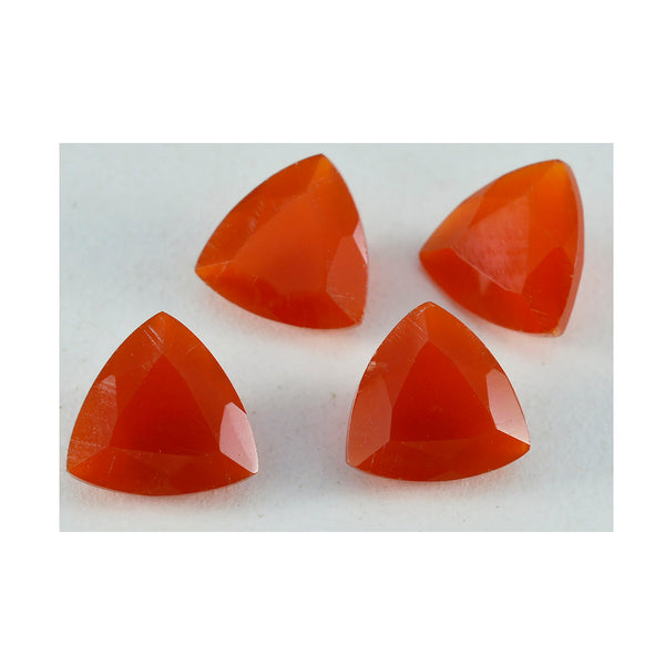 Roter Onyx, 1 Stück, klein, 7 x 7 mm, dreieckig, facettiert, rot, herrlicher Halbedelstein, loser Edelstein