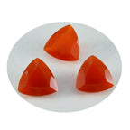 Red Onyx 1PC Small 8x8 MM Triangle Faceted Red Luster Semi Precious Loose Gemstones