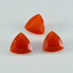 Red Onyx 1PC Small 8x8 MM Triangle Faceted Red Luster Semi Precious Loose Gemstones