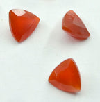 Red Onyx 1PC Large 10x10 MM Triangle Faceted Red Shine Semi Precious Loose Gems