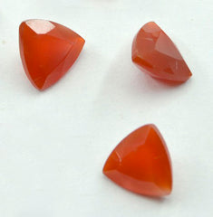 Red Onyx 1PC Large 10x10 MM Triangle Faceted Red Shine Semi Precious Loose Gems