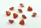 Red Onyx 10PC Tiny 3x3 MM Triangle Faceted Red Fiery Semi Precious Loose Gemstone