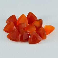 Red Onyx 1PC Tiny 6x6 MM Triangle Faceted Red Polished Semi Precious Loose Gems
