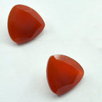 Red Onyx 1PC Small 7x7 MM Triangle Faceted Red Splendid Semi Precious Loose Gemstone