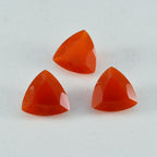 Red Onyx 1PC Medium 9x9 MM Triangle Faceted Red Lustrous Semi Precious Gems