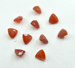 Red Onyx 1PC Medium 9x9 MM Triangle Faceted Red Lustrous Semi Precious Gems